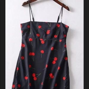 sexy cherry print dress🍒